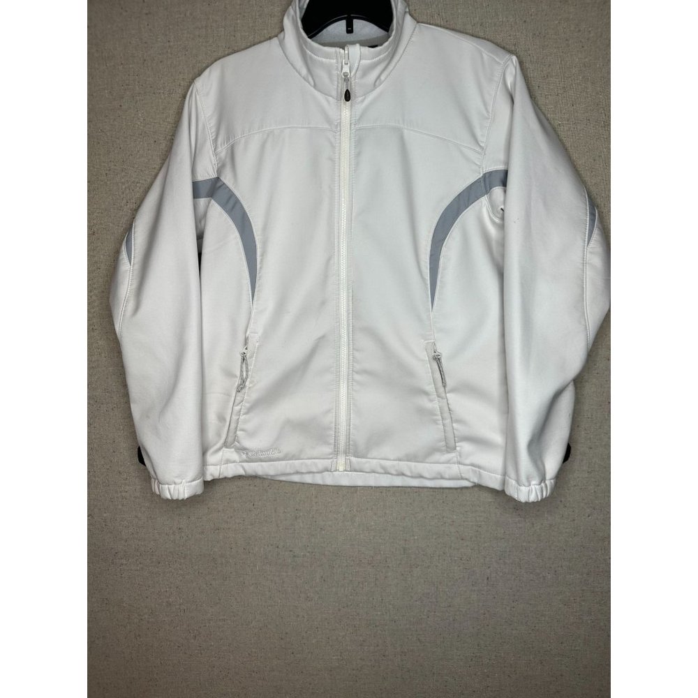 Columbia Womens  Interchange Softshell Jacket Lined Zip Front Pockets Ski Size L